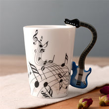 Load image into Gallery viewer, Novelty Guitar Ceramic Cup Personality Music Note Milk Juice Lemon Mug Coffee Tea Cup Home Office Drinkware Unique Gift