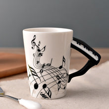 Load image into Gallery viewer, Novelty Guitar Ceramic Cup Personality Music Note Milk Juice Lemon Mug Coffee Tea Cup Home Office Drinkware Unique Gift