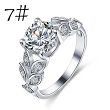 Load image into Gallery viewer, Flower Crystal Wedding Ring For Women Jewelry Accessories Rose Gold Gold Engagem