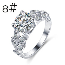 Load image into Gallery viewer, Flower Crystal Wedding Ring For Women Jewelry Accessories Rose Gold Gold Engagem